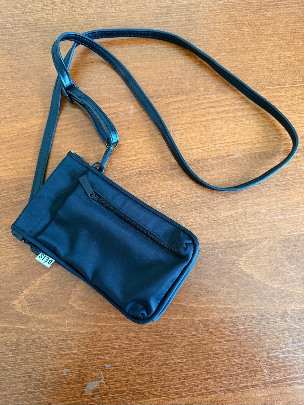 BEIS Black Crossbody Wristlet Bag